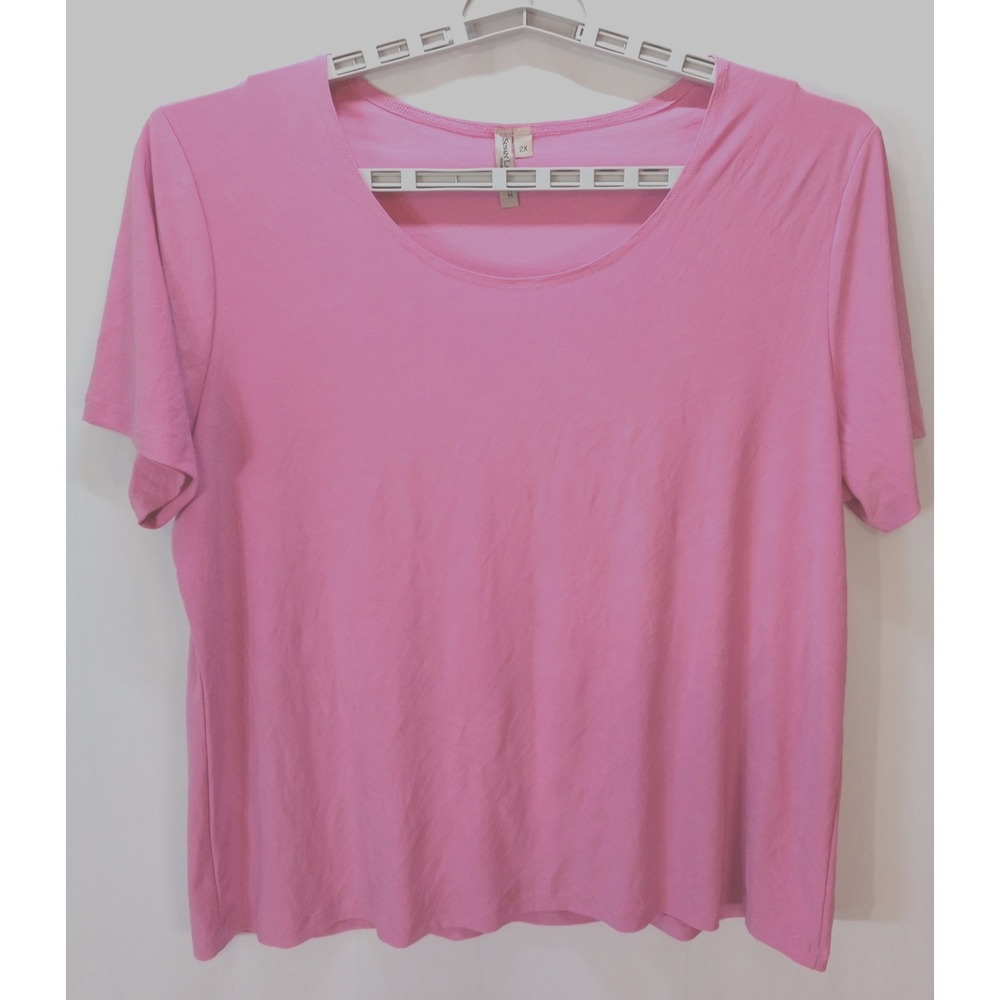 Susan Lawrence Woman Pink Women's Knit Tee Shirt Top, 2X